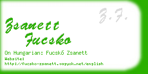 zsanett fucsko business card